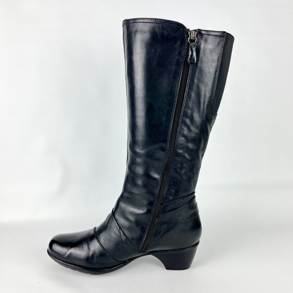 Clarks Black Heeled Boots - Picture 8 of 16